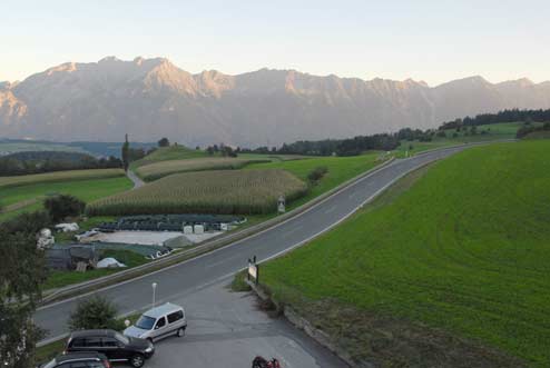 Alpy Austiackie - poranny widok z hotelu