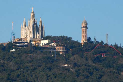 Tibidabo - widok z Parku Guel