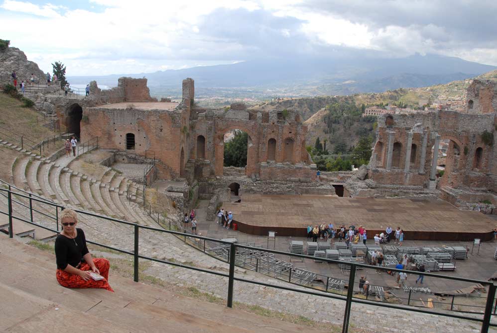Taormina - Teatr Grecki z widokiem na Etnę