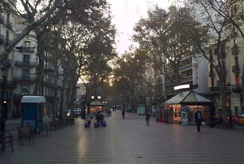 Barcelona o świcie - La Rambla